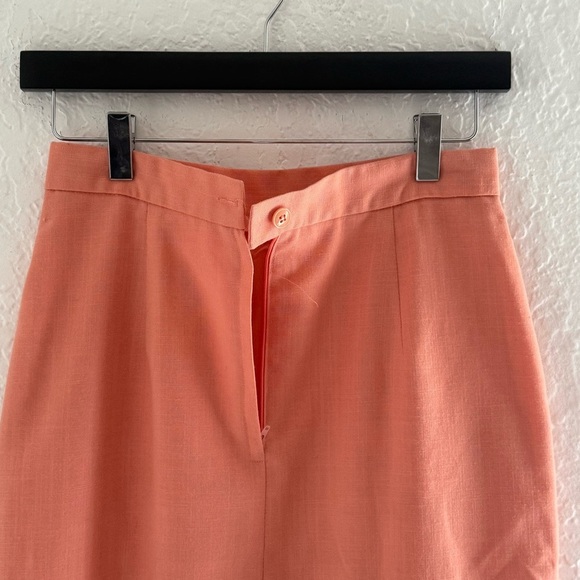 Vintage High Waisted Coral Midi Skirt - Picture 3 of 4